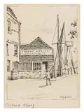 Chelsea Wharf signed and titled 'W.Greaves (lower right) 'Chelsea Wharf' (lower left) wash, pen & ink Dimensions:29 x 21.5 cm by Walter Greaves, ink, sold Mar 2026
