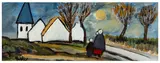Shawlies off to church signed 'Markey' (lower left) oil on board Dimensions:23 x 49.5 cm by Markey Robinson, oil on board, sold Mar 2026