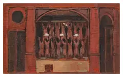 A Butchers in Mount Street by Hector McDonnell, oil on board, sold Mar 2026