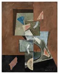 Untitled by John Milnes-Smith, oil on board, sold Mar 2026