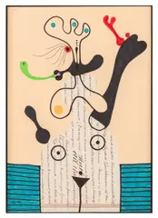 Secondary Contour by Desmond Morris, mixed media and collageExhibited, sold Mar 2026