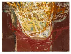 Old White Net by Peter Joyce, acrylic on board, sold Mar 2026
