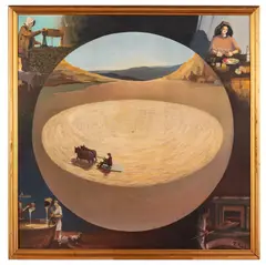 Spherical design by John Kirby, oil on canvas, sold Mar 2026