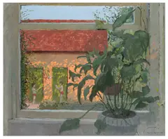 Through the window by Andrew Macara, oil on canvas, sold Mar 2026