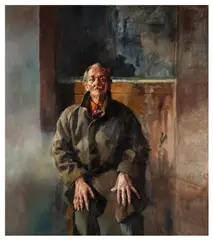 Frank The Spoons by Robert Lenkiewicz, oil on canvas, sold Mar 2026