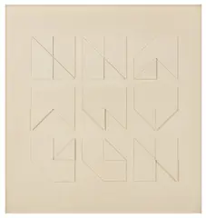 Sequence I signed, titled and dated 'Michael Canney '80/81/Sequence I' (to a backboard) relief construction Dimensions:50 x 50 cm by Michael Canney, oil, offered Mar 2026