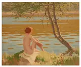 Nude by Frank Jameson-Smith, oil on canvas, sold Mar 2026
