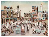 The Lost Billingsgate Fish Market by Alfred Daniels, acrylic on board, sold Mar 2026