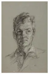 Kenneth More by Stephen Ward, charcoal and crayon, sold Mar 2026