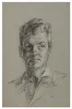Kenneth More by Stephen Ward, charcoal and crayon, sold Mar 2026