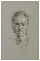 Richard Todd by Stephen Ward, charcoal and crayon, sold Mar 2026