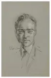 Richard Todd by Stephen Ward, charcoal and crayon, sold Mar 2026