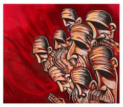 Untitled by Adam Neate, 2003, acrylic and spray, offered Mar 2026