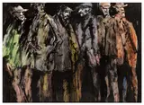 2813 signed and titled 'G.2813/John Thompson' (lower right) mixed media on paper Dimensions:56.4 x 76.6 cm by John Thompson, mixed media on paper, sold Mar 2026