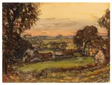 Sundown by George Clausen, watercolour and pencil, sold Mar 2026