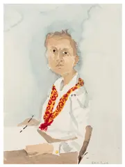 Portrait of a Man by Patrick Procktor, watercolor, sold Mar 2026