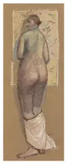Study for Anatomy III by Alison Watt, 1995, pastel, offered Mar 2026