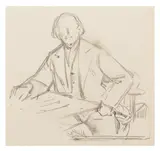 Possible Study for David Lloyd George by William Orpen K.B.E. R.A. R.H.A., pencil, offered Mar 2026