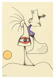 The Initiator by Desmond Morris, 2005, watercolour and pen, sold Mar 2026
