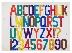 Alphabet by Eduardo Paolozzi, gouache, offered Mar 2026