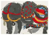 Elephant by Roger Hilton, gouache, sold Mar 2026