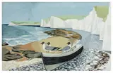 The Beach by Stuart McCrorie, gouache, sold Mar 2026