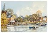 The Thames in Sunbury by Bert Wright, watercolour, offered Mar 2026