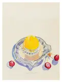 Still Life with Lemon and Cherries by Glynn Boyd Harte, watercolour, sold Mar 2026