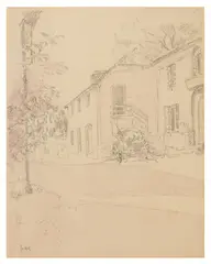 Davenet's Farm by Sylvia Gosse, pencil and wash, sold Mar 2026