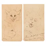 Untitled by Louis Wain, drawing, sold Mar 2026