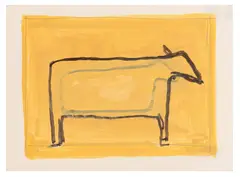 Cow by Peter Kinley, oil, sold Mar 2026