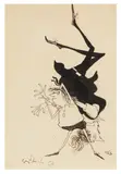 Unarmed Combat by Ronald Searle, ink, sold Mar 2026