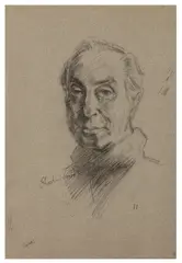 Feliks Topolski by Stephen Ward, charcoal, offered Mar 2026