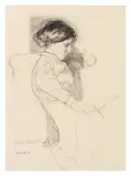 Seated girl by Albert Rutherston, pencil, sold Mar 2026