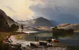 Rydal water, westmorland by Sidney Richard Percy, Oil on canvas, sold Jun 2025