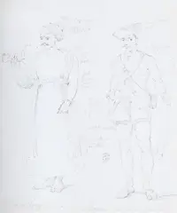 A soothsayer and a madras seapoy - sipauhee by Thomas Daniell, Pencil on paper, sold Jun 2025