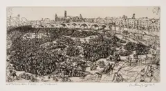 La Foule by Anthony Gross, Etching, sold Jun 2025