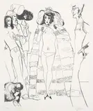 Drag Queen by Edward Burra, Etching, sold Jun 2025