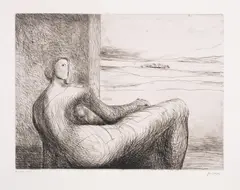 Reclining Figure 1 (Cramer 472) Etching with aquatint printed in colours, 1977/78 by Henry Moore, Etching with aquatint printed in colours, sold Jun 2025