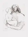 Mother and Child XXII by Henry Moore, Etching, offered Jun 2025
