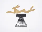 Leaping Hare by Barry Flanagan, print, sold Jun 2025