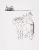 Arrival at Canterbury by Elisabeth Frink, Etching, sold Jun 2025