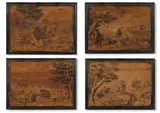 A set of four carved boxwood relief panels by Antoine Pierre Franck, oil, offered Jun 2025
