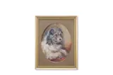 Fidget by William Wasdell Trickett, Oil on canvas, framed oval, sold Jun 2025