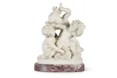Bataille de fleurs by Charles Raphaël Peyre, sculpture, sold Jun 2025