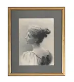 Portrait of lilly langtry by Albert Schenk, Pencil and charcoal, sold May 2025