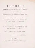 Theorie des Fonctions Analytiques by Mathematics.- Lagrange, print (other), offered May 2025