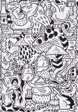 Untitled by Sam Cox aka Mr Doodle, Pen and ink on wove paper, circa, sold May 2025
