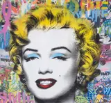 Marilyn Monroe by Thierry Guetta, Mixed media on paper, sold May 2025