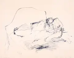 On My Knees by Tracey Emin, Lithograph printed in colours, sold May 2025
